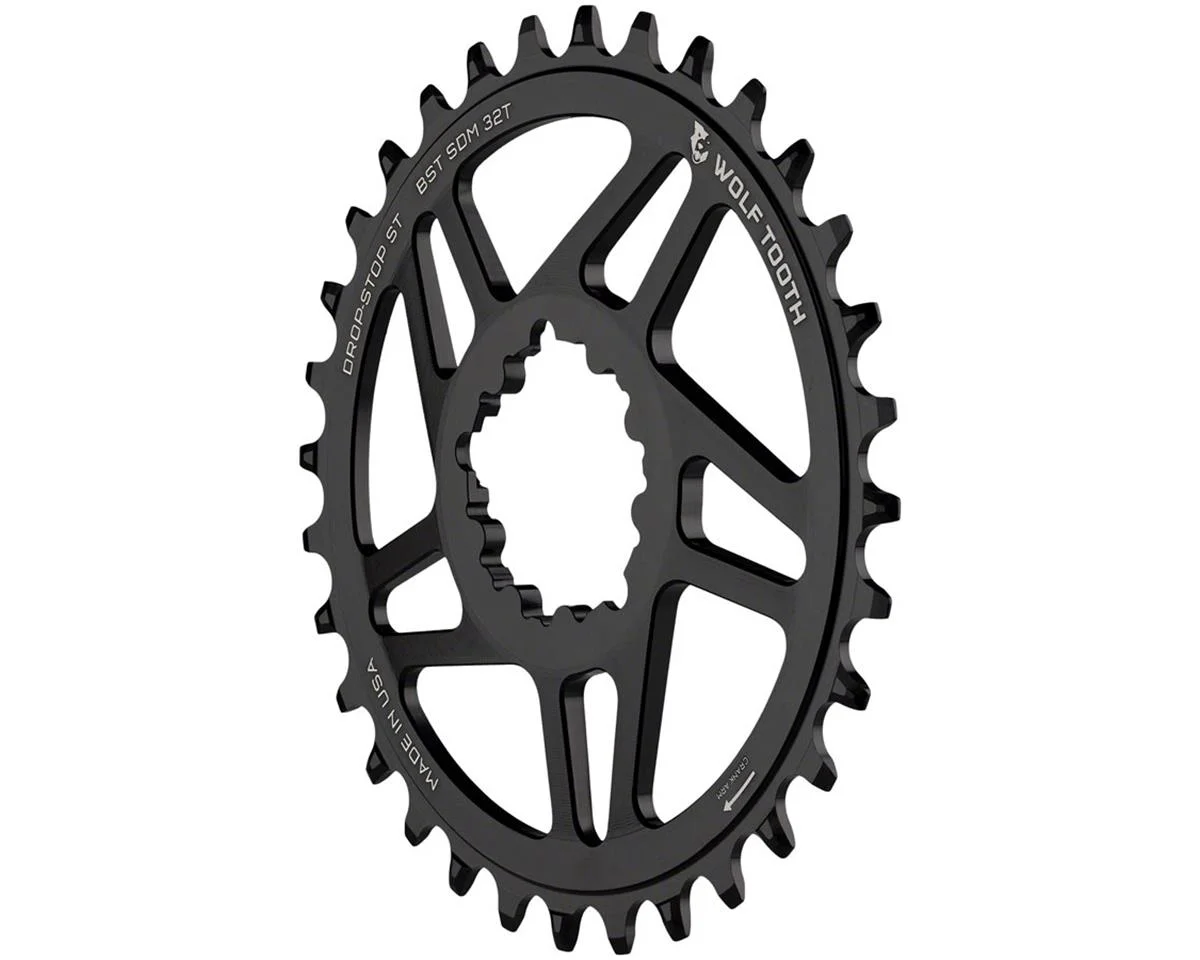 Wolf Tooth Components SRAM Direct Mount Chainrings (Black) (Drop-Stop ST) (Single) (3mm Offset/Boost) (30T) - view 2